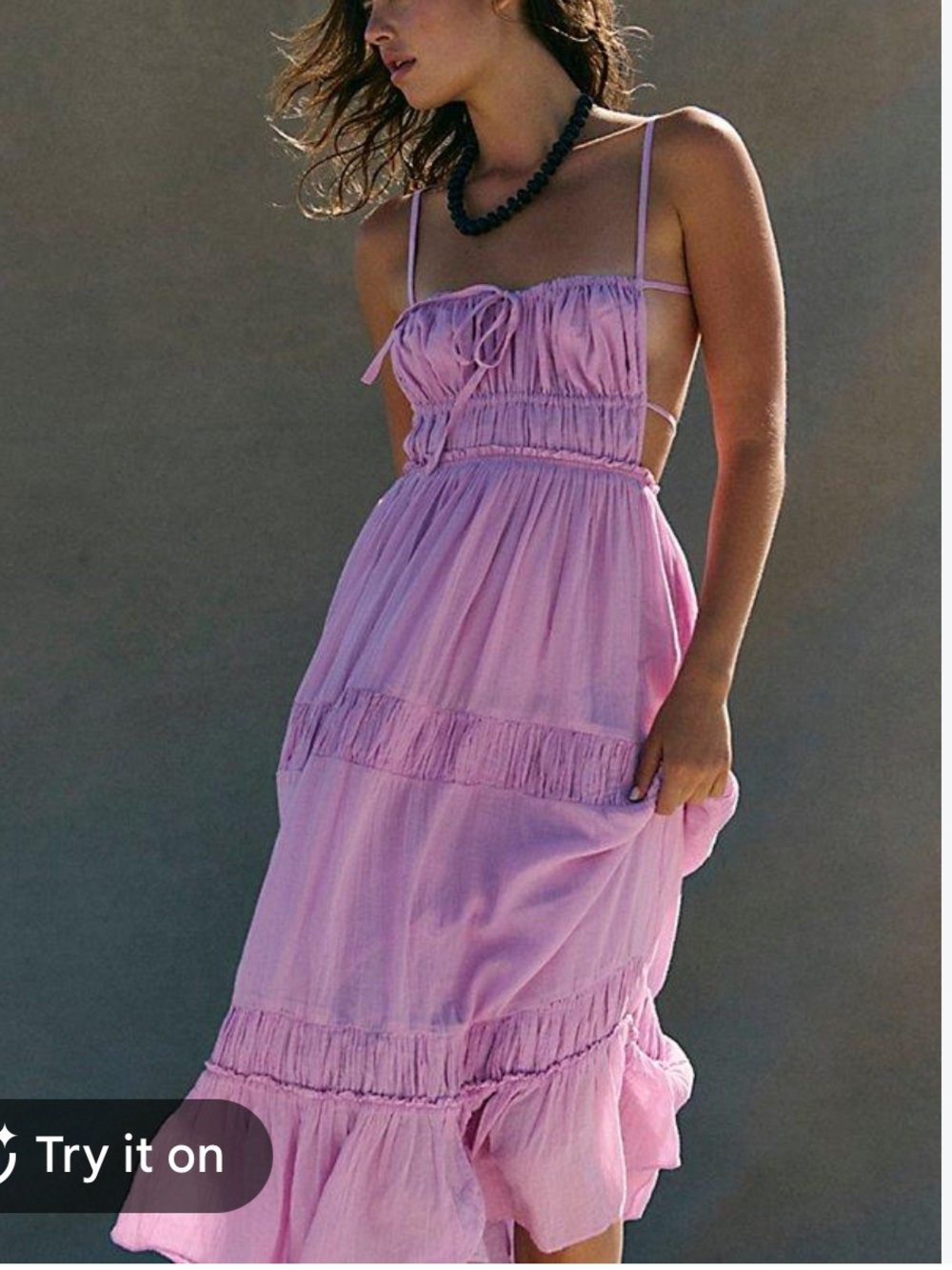 Free People L Taking Sides Maxi Dress